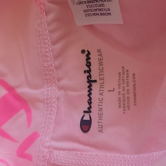 Champion Pink Scripted Leggings, Large - Picture 3 of 4